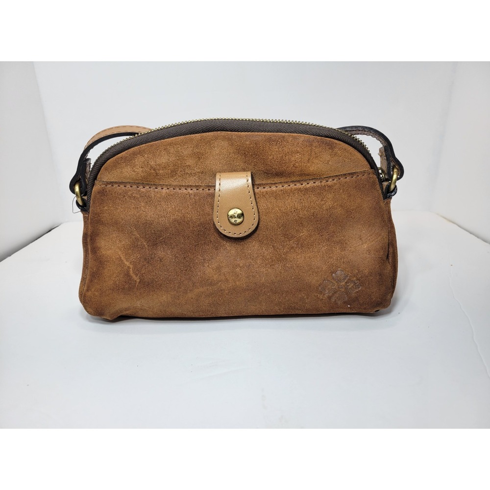 New Patricia Nash Susanna Crossbody 100% Leather, Brown W/ Burned Egde Finish